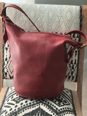 Vintage COACH 9085 XL Duffle Sac Feed Bag RED ❤️‍🔥